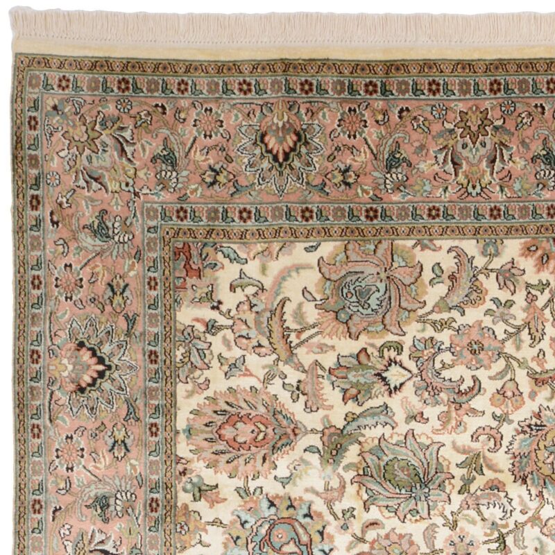 Kaschmir Orientteppich 190 × 276 cm, Seide, handgeknüpft