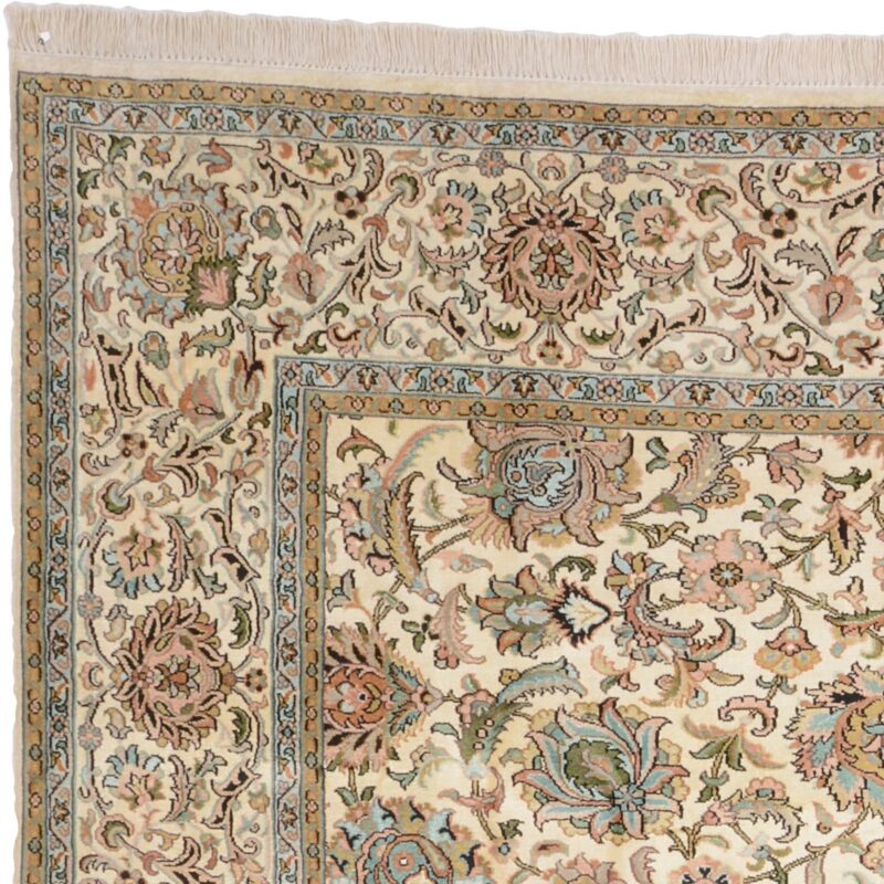 Kaschmir Orientteppich 193 × 276 cm, Seide, handgeknüpft
