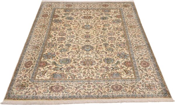 Kaschmir Orientteppich 193 × 276 cm, Seide, handgeknüpft