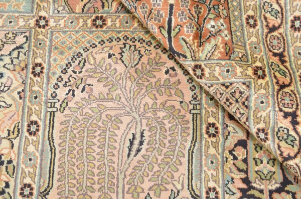 Kaschmir Orientteppich 198 × 287 cm, Seide, handgeknüpft