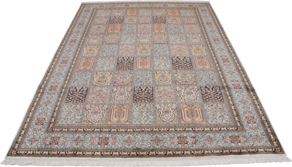 Kaschmir Orientteppich 208 × 297 cm, Seide, handgeknüpft