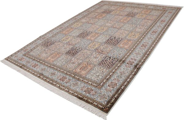 Kaschmir Orientteppich 208 × 297 cm, Seide, handgeknüpft