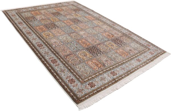 Kaschmir Orientteppich 208 × 297 cm, Seide, handgeknüpft
