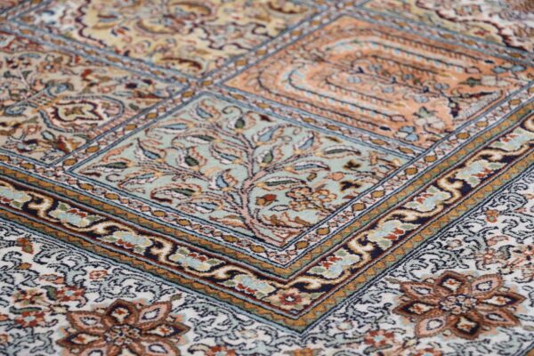 Kaschmir Orientteppich 208 × 297 cm, Seide, handgeknüpft