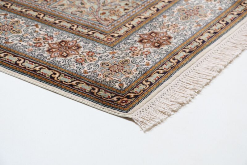 Kaschmir Orientteppich 208 × 297 cm, Seide, handgeknüpft