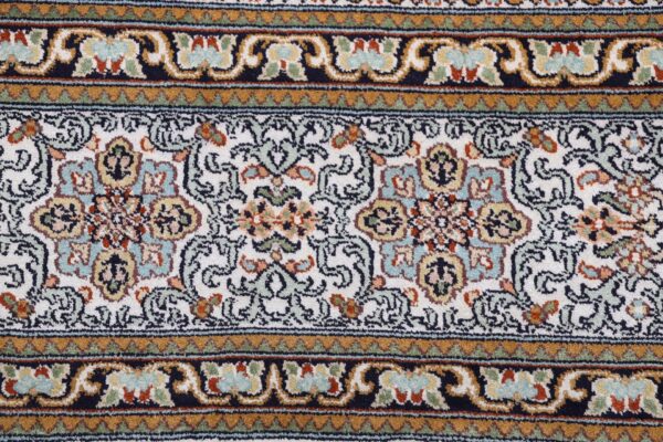 Kaschmir Orientteppich 208 × 297 cm, Seide, handgeknüpft