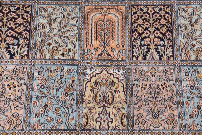 Kaschmir Orientteppich 208 × 297 cm, Seide, handgeknüpft