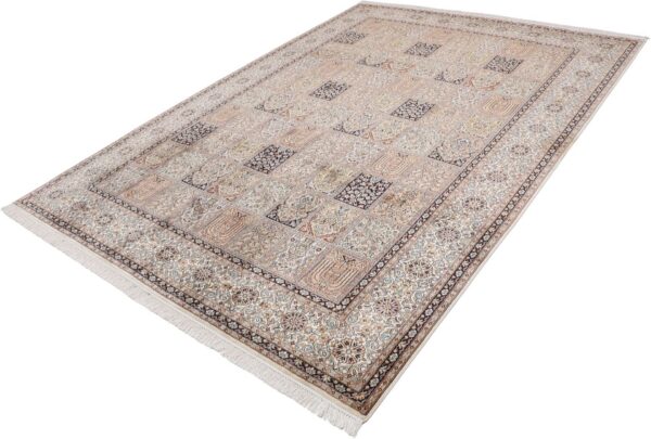 Kaschmir Orientteppich 208 × 307 cm, Seide, handgeknüpft fein