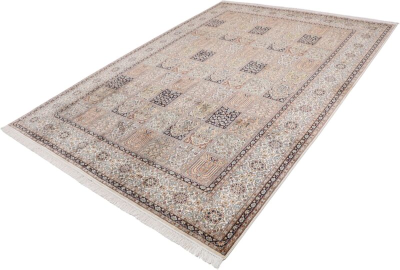 Kaschmir Orientteppich 208 × 307 cm, Seide, handgeknüpft fein