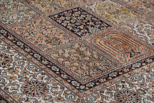 Kaschmir Orientteppich 208 × 307 cm, Seide, handgeknüpft fein