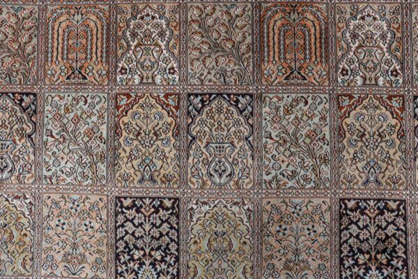 Kaschmir Orientteppich 208 × 307 cm, Seide, handgeknüpft fein