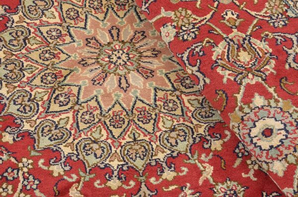 Kaschmir Orientteppich 213 × 213 cm, Seide, handgeknüpft