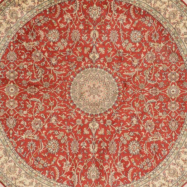 Kaschmir Orientteppich 213 × 213 cm, Seide, handgeknüpft