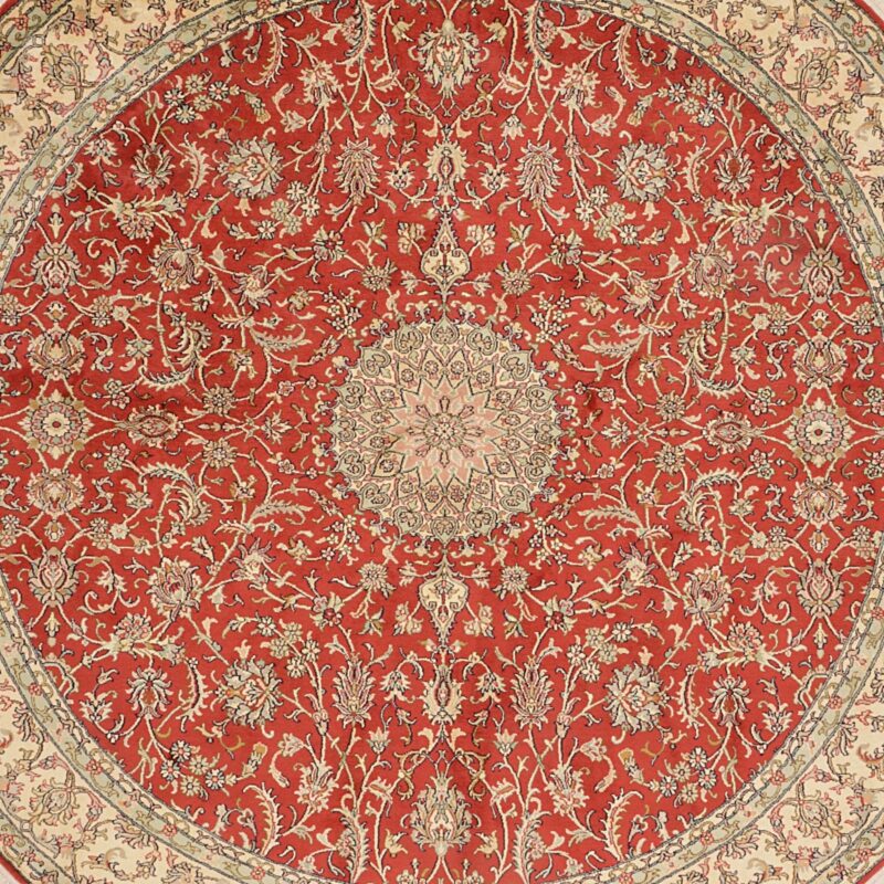 Kaschmir Orientteppich 213 × 213 cm, Seide, handgeknüpft
