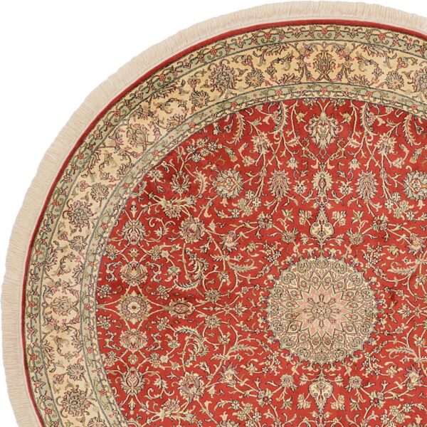 Kaschmir Orientteppich 213 × 213 cm, Seide, handgeknüpft