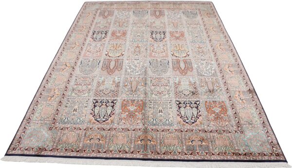 Kaschmir Orientteppich 215 × 301 cm, Seide, handgeknüpft