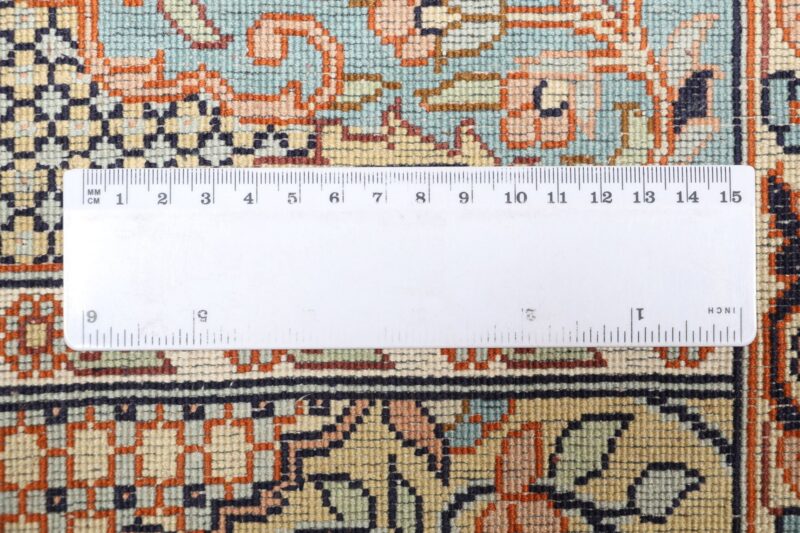 Kaschmir Orientteppich 215 × 301 cm, Seide, handgeknüpft
