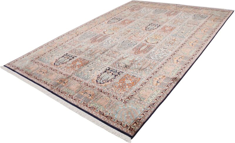 Kaschmir Orientteppich 215 × 301 cm, Seide, handgeknüpft
