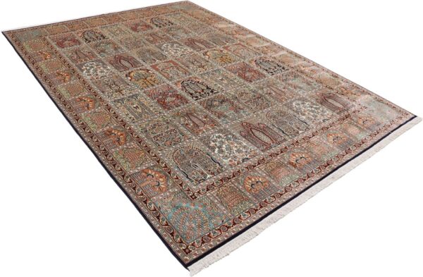 Kaschmir Orientteppich 215 × 301 cm, Seide, handgeknüpft