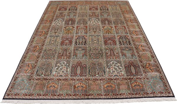 Kaschmir Orientteppich 215 × 301 cm, Seide, handgeknüpft