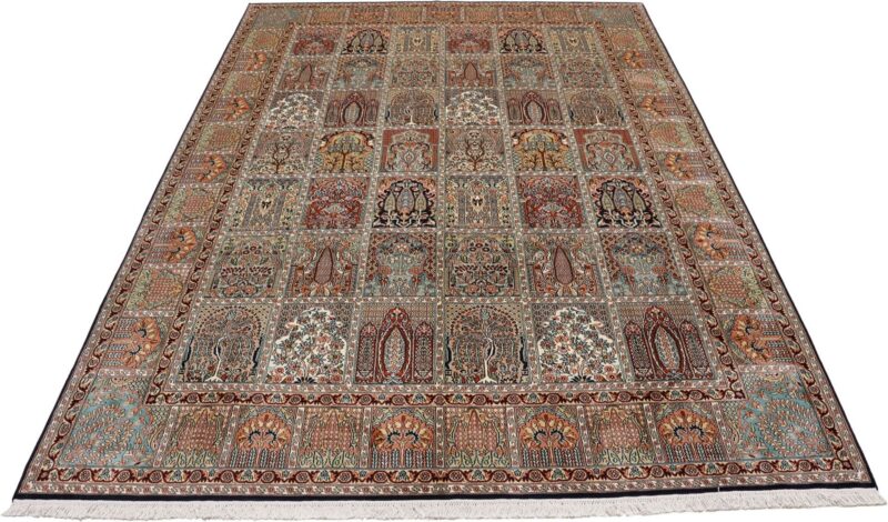 Kaschmir Orientteppich 215 × 301 cm, Seide, handgeknüpft