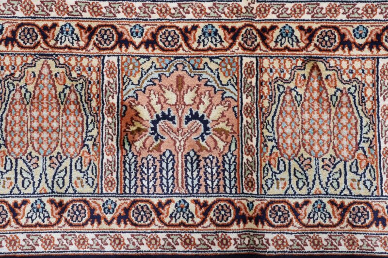 Kaschmir Orientteppich 215 × 301 cm, Seide, handgeknüpft