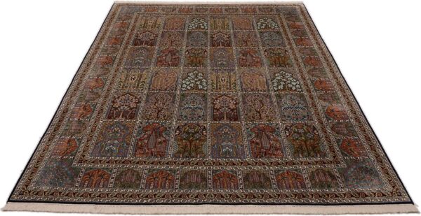 Kaschmir Orientteppich 216 × 313 cm, Seide, handgeknüpft
