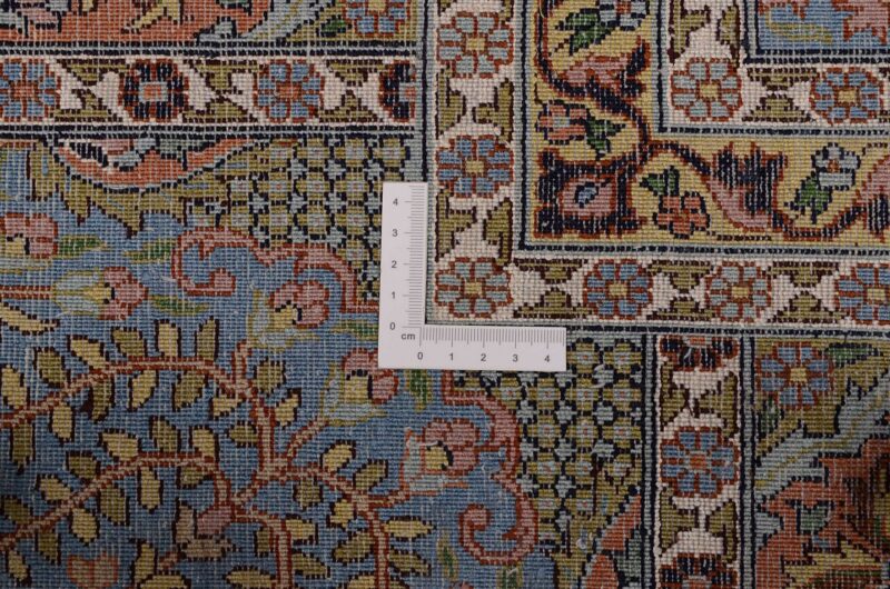 Kaschmir Orientteppich 216 × 313 cm, Seide, handgeknüpft