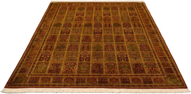 Kaschmir Orientteppich 217 × 307 cm, Seide, handgeknüpft