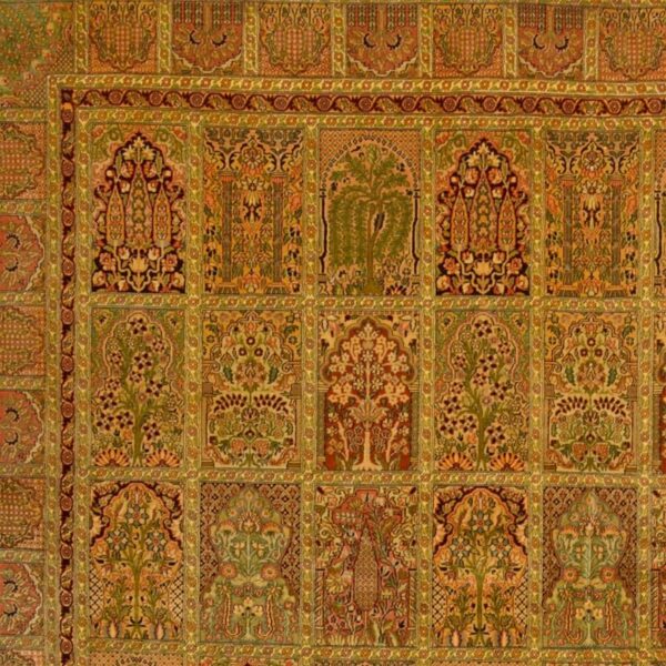 Kaschmir Orientteppich 217 × 307 cm, Seide, handgeknüpft