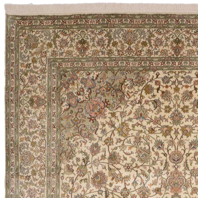 Kaschmir Orientteppich 217 × 313 cm, Seide, handgeknüpft Glanz