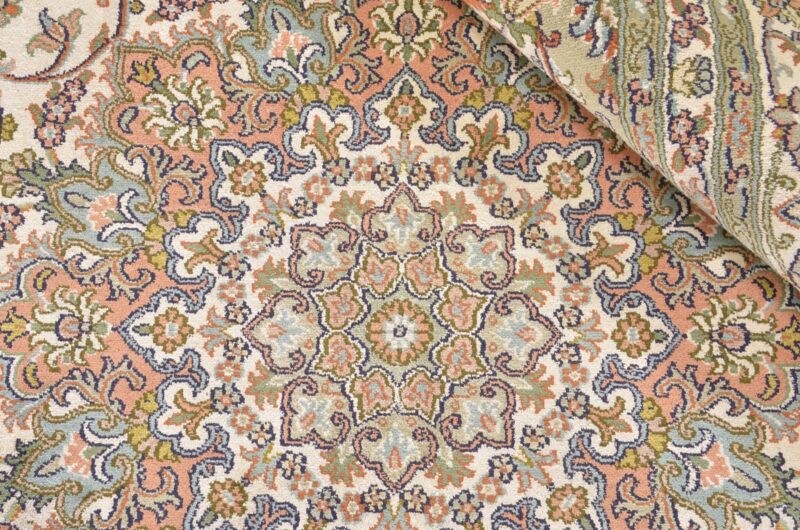 Kaschmir Orientteppich 217 × 313 cm, Seide, handgeknüpft Glanz