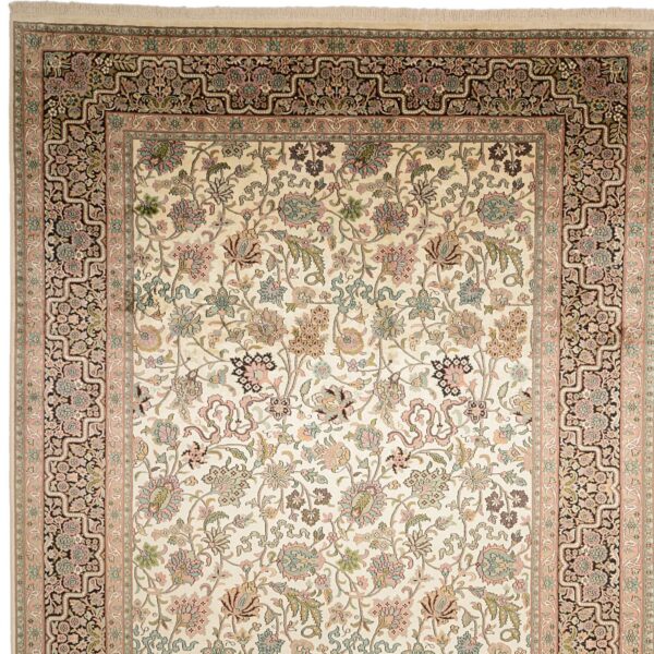 Kaschmir Orientteppich 228 × 330 cm, Seide, handgeknüpft