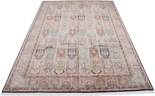 Kaschmir Orientteppich 240 × 336 cm, Seide, handgeknüpft edel