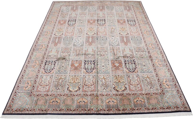 Kaschmir Orientteppich 240 × 336 cm, Seide, handgeknüpft edel