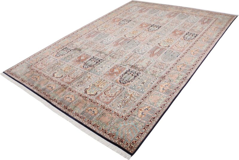 Kaschmir Orientteppich 240 × 336 cm, Seide, handgeknüpft edel