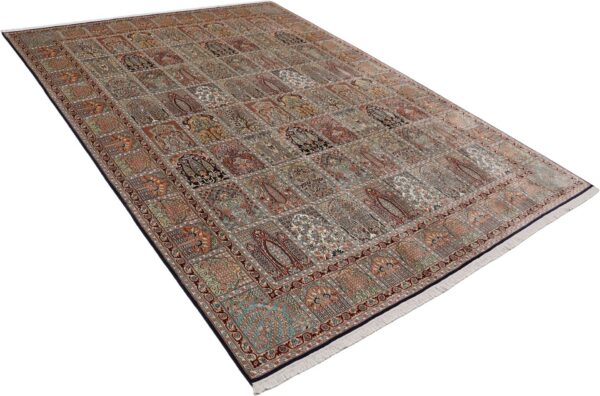 Kaschmir Orientteppich 240 × 336 cm, Seide, handgeknüpft edel