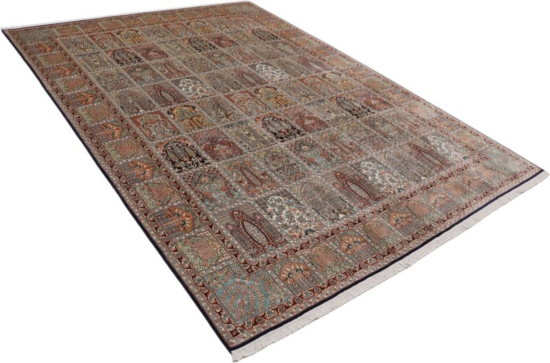 Kaschmir Orientteppich 240 × 336 cm, Seide, handgeknüpft edel
