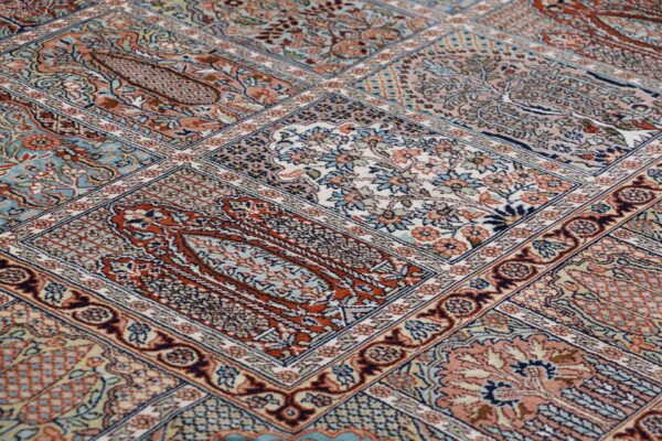Kaschmir Orientteppich 240 × 336 cm, Seide, handgeknüpft edel
