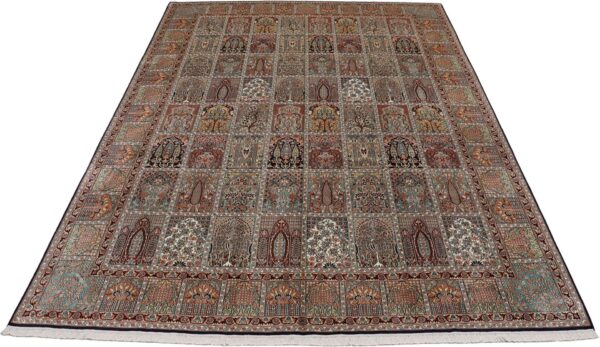 Kaschmir Orientteppich 240 × 336 cm, Seide, handgeknüpft edel