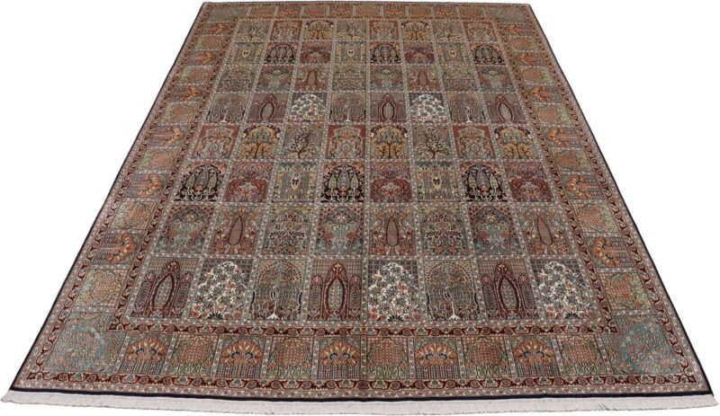 Kaschmir Orientteppich 240 × 336 cm, Seide, handgeknüpft edel