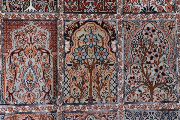 Kaschmir Orientteppich 240 × 336 cm, Seide, handgeknüpft edel