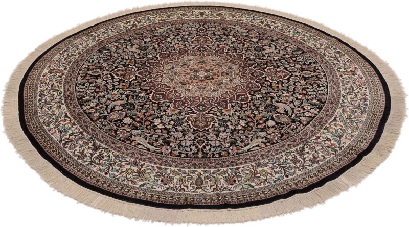 Kaschmir Orientteppich 243 × 243 cm, Seide, handgeknüpft