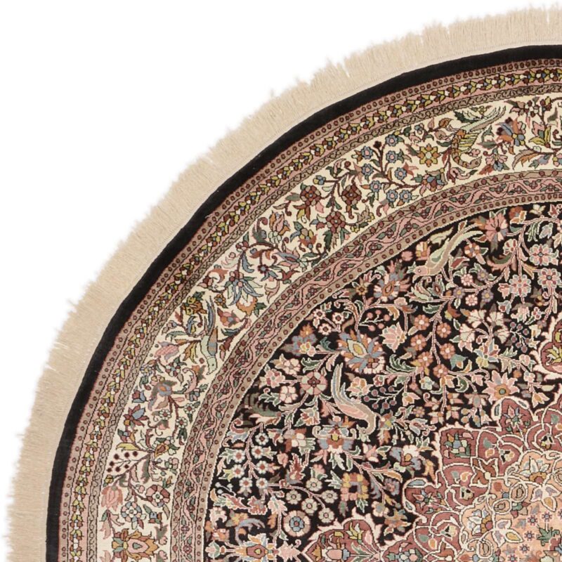 Kaschmir Orientteppich 243 × 243 cm, Seide, handgeknüpft