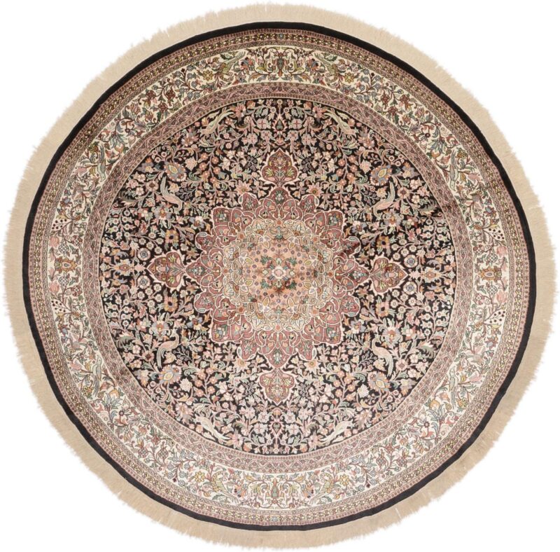 Kaschmir Orientteppich 243 × 243 cm, Seide, handgeknüpft