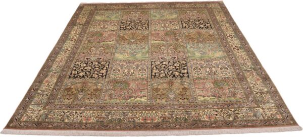 Kaschmir Orientteppich 243 × 307 cm, Seide, handgeknüpft