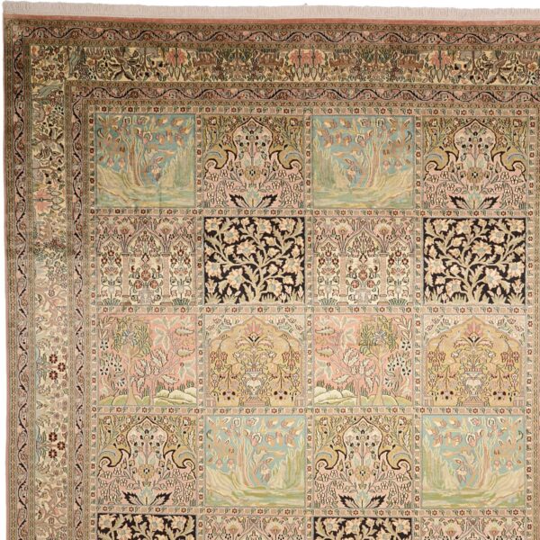 Kaschmir Orientteppich 243 × 307 cm, Seide, handgeknüpft