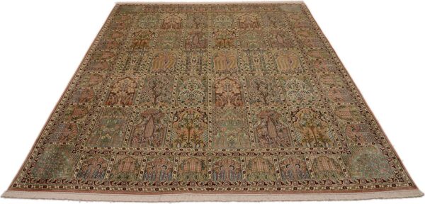 Kaschmir Orientteppich 244 × 311 cm, Seide, handgeknüpft