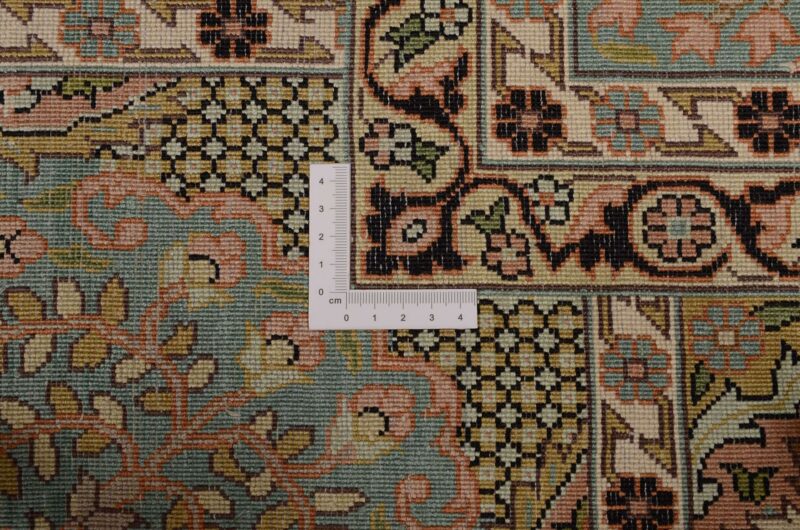 Kaschmir Orientteppich 244 × 311 cm, Seide, handgeknüpft