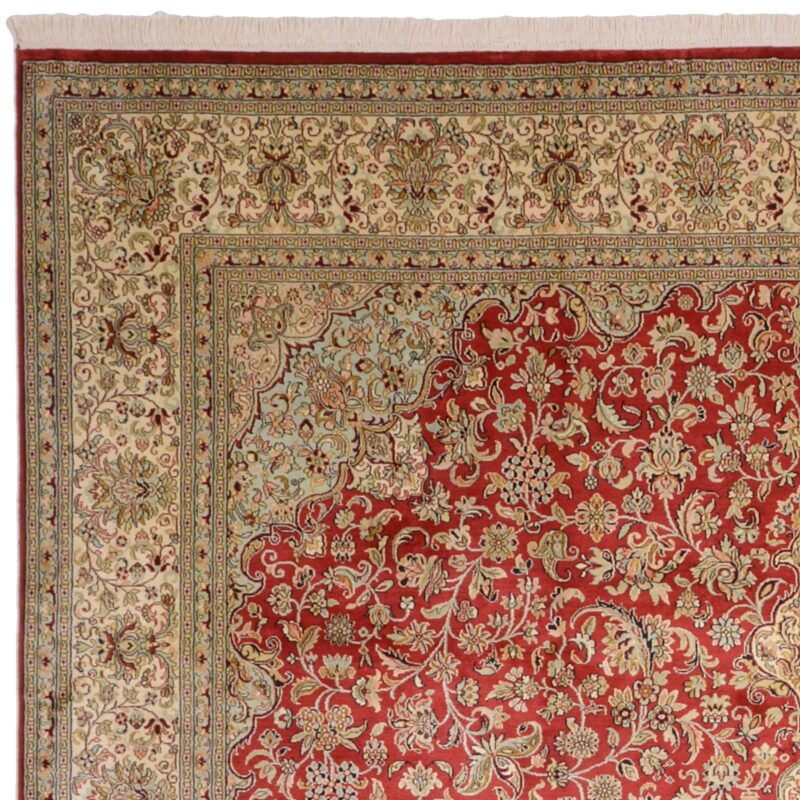 Kaschmir Orientteppich 245 × 312 cm, Seide, handgeknüpft